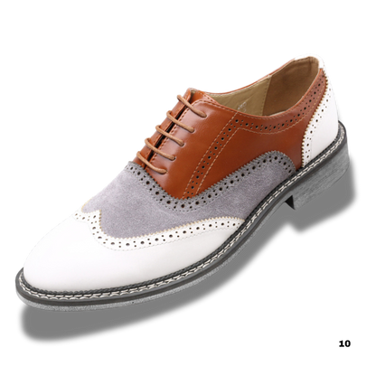 Men's Brogue Color Block Dress Shoes