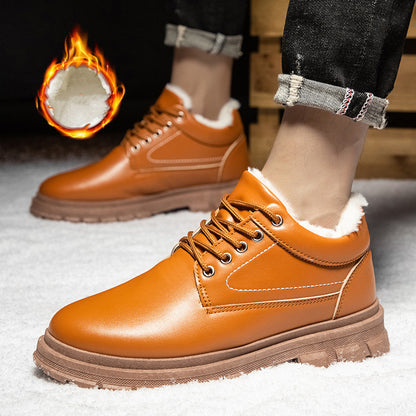 Men's Warm Velvet Leather Shoes