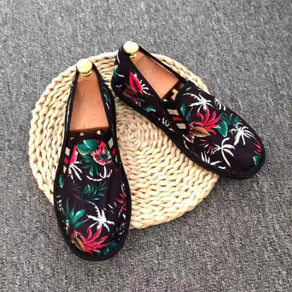 Hand-Embroidered Canvas Shoes