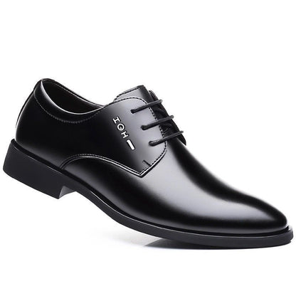 Men's Black Leather Business Shoes