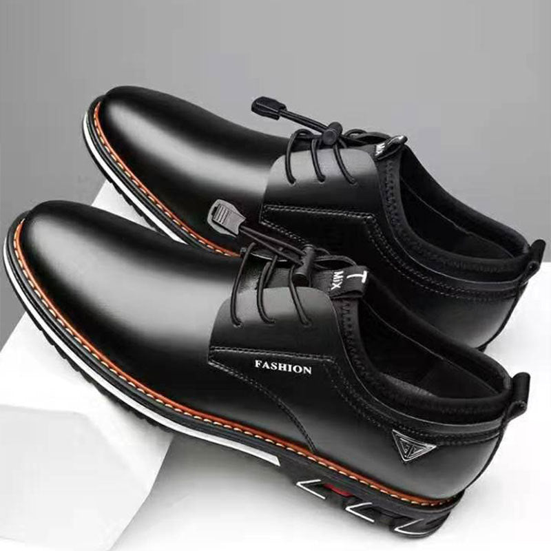 Men's Round Toe Leather Trend Shoes