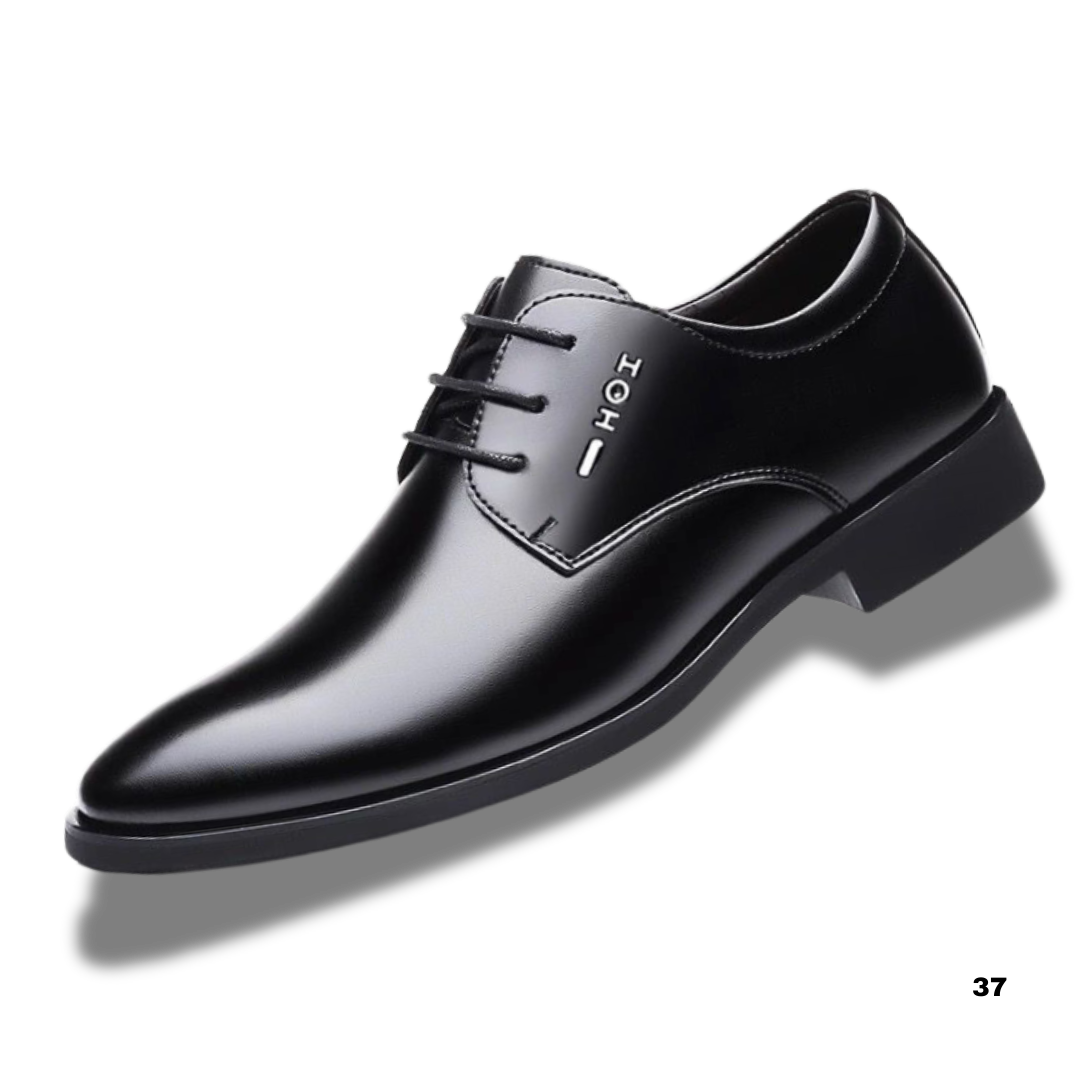 Men's Black Leather Business Shoes