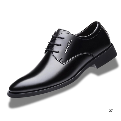 Men's Black Leather Business Shoes