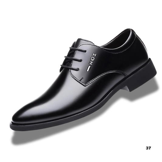 Men's Black Leather Business Shoes