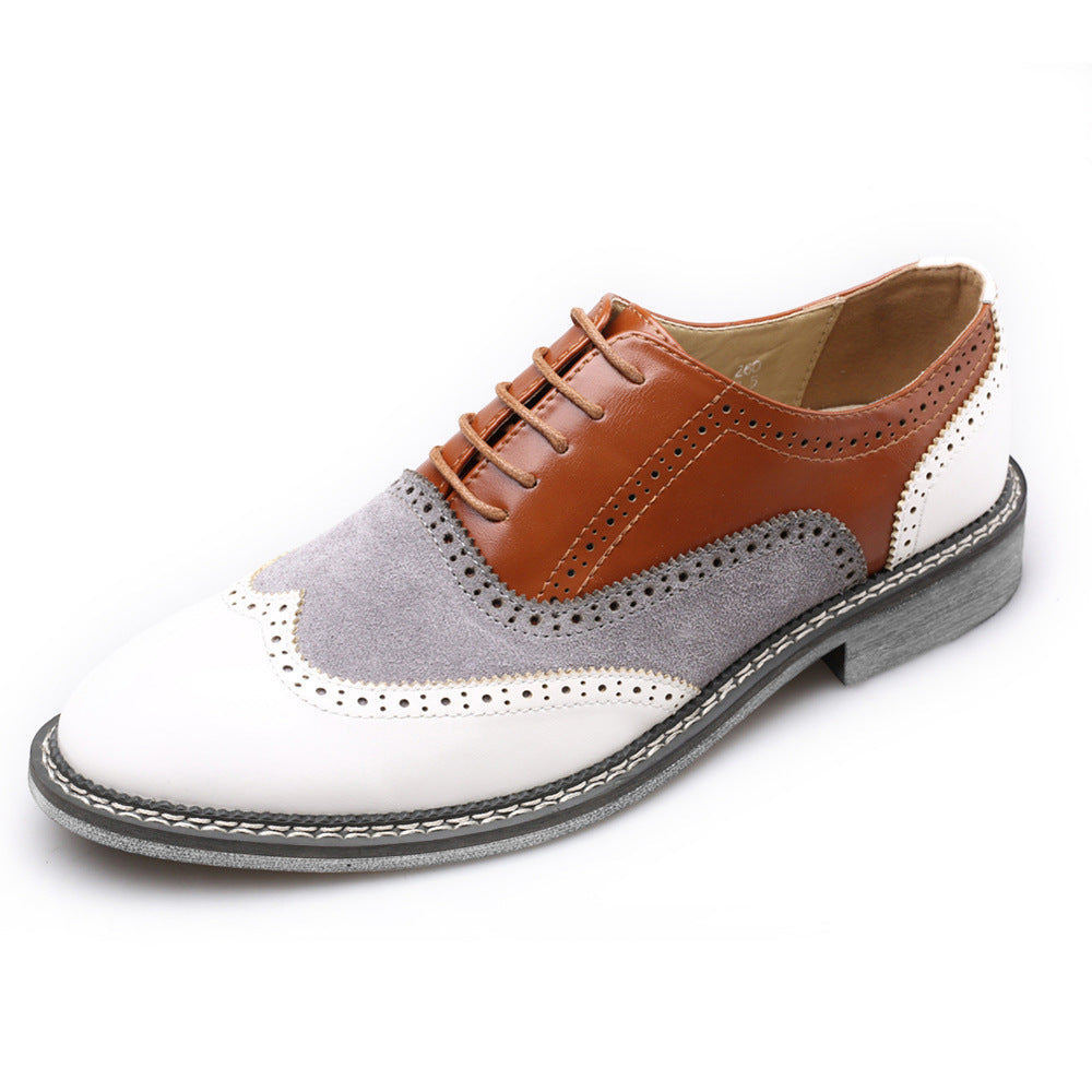 Men's Brogue Color Block Dress Shoes