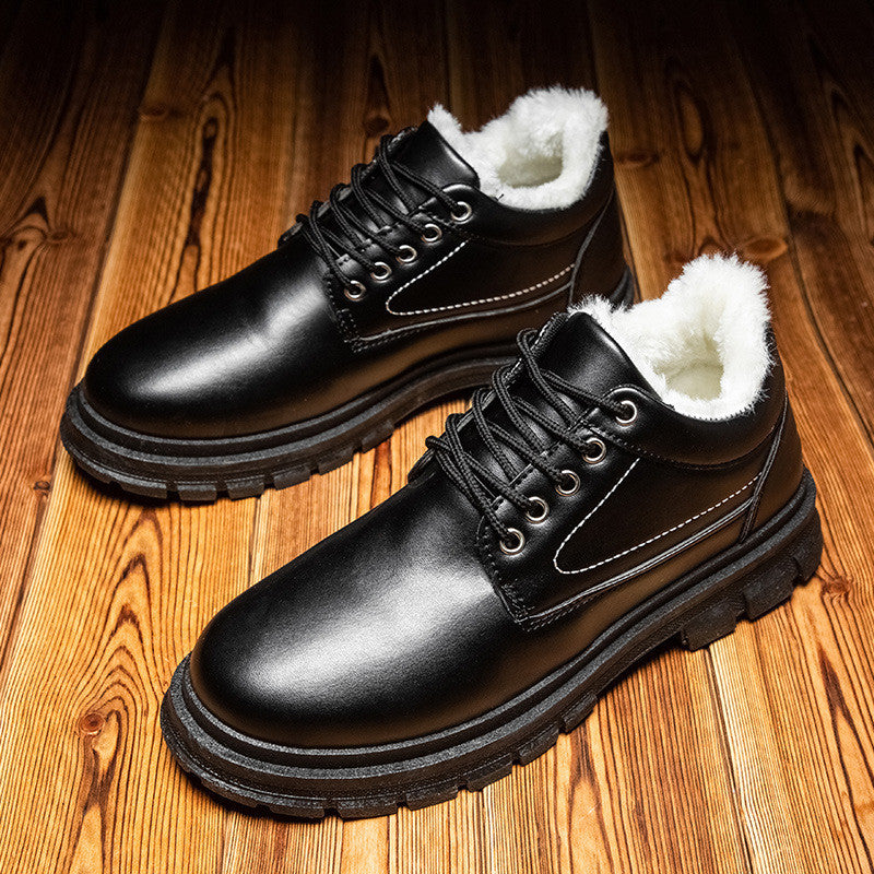 Men's Warm Velvet Leather Shoes