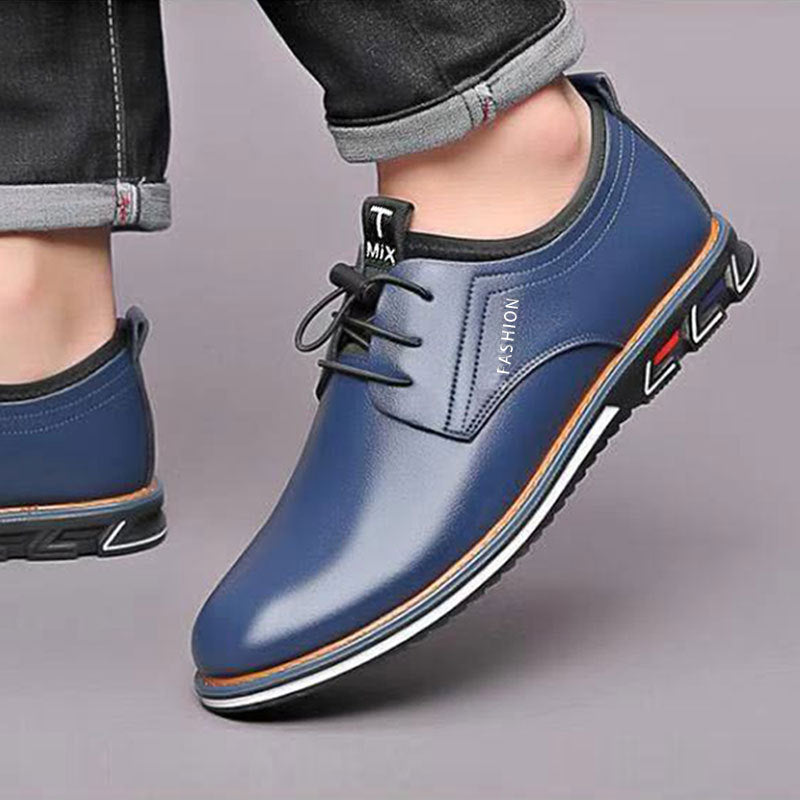 Men's Round Toe Leather Trend Shoes