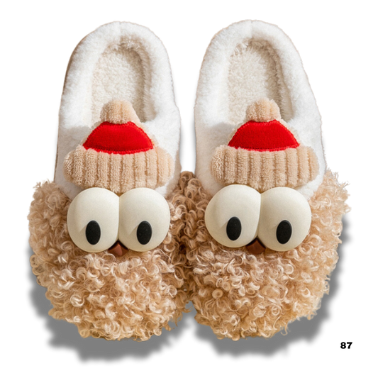 Bearded Santa Claus Plush Slippers