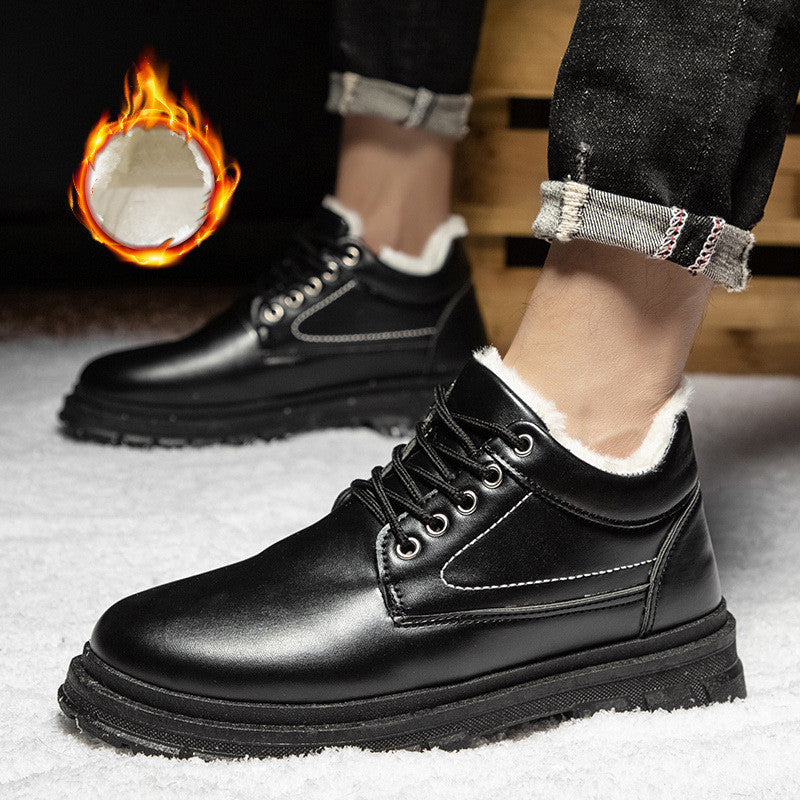 Men's Warm Velvet Leather Shoes